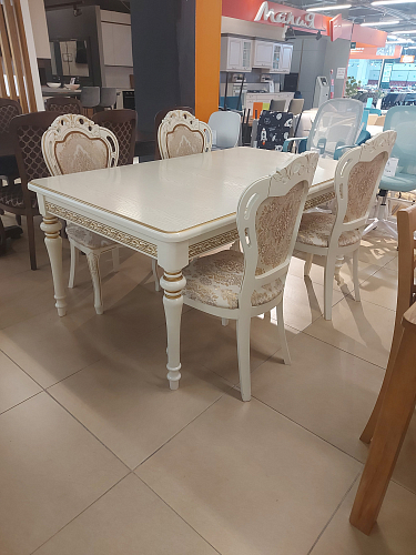 Деревянный стол Маранта слоновая кость из шоурума 1